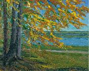 Wilhelm Trubner Lake Starnberg USA oil painting artist